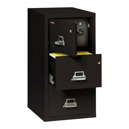 Fire King Fireking Fireproof 3 Drawer Vertical Safe-In-File Legal 20-13/16"Wx31-9/16"Dx40-1/4"H Black 3-2131-CBLSF